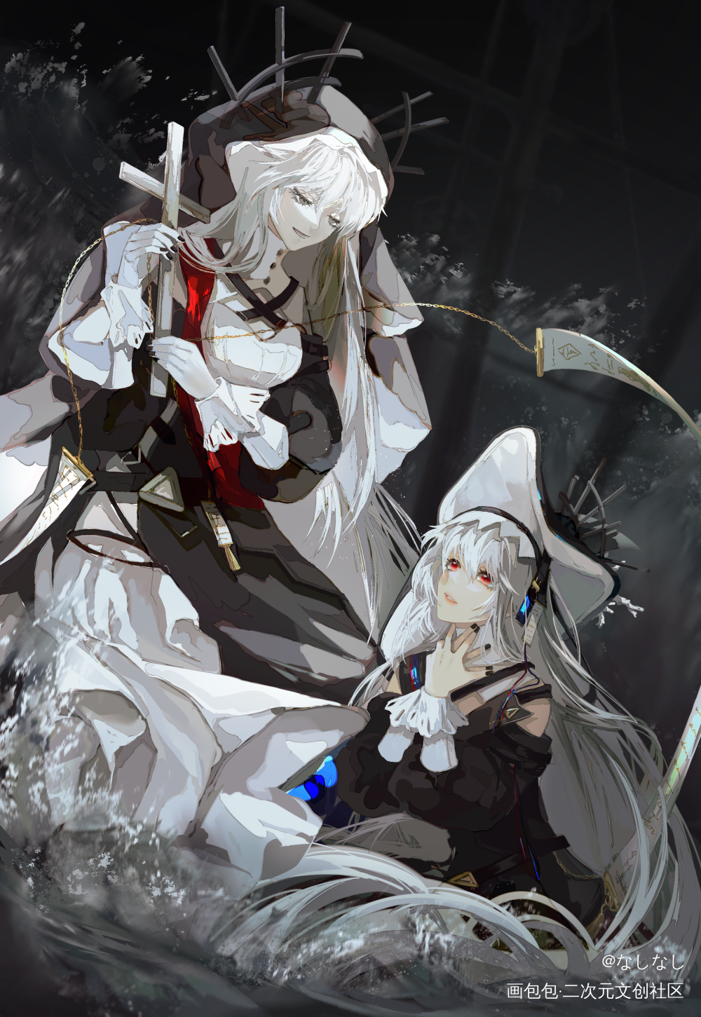 🦈🦈_明日方舟同人归溟幽灵鲨绘画作品