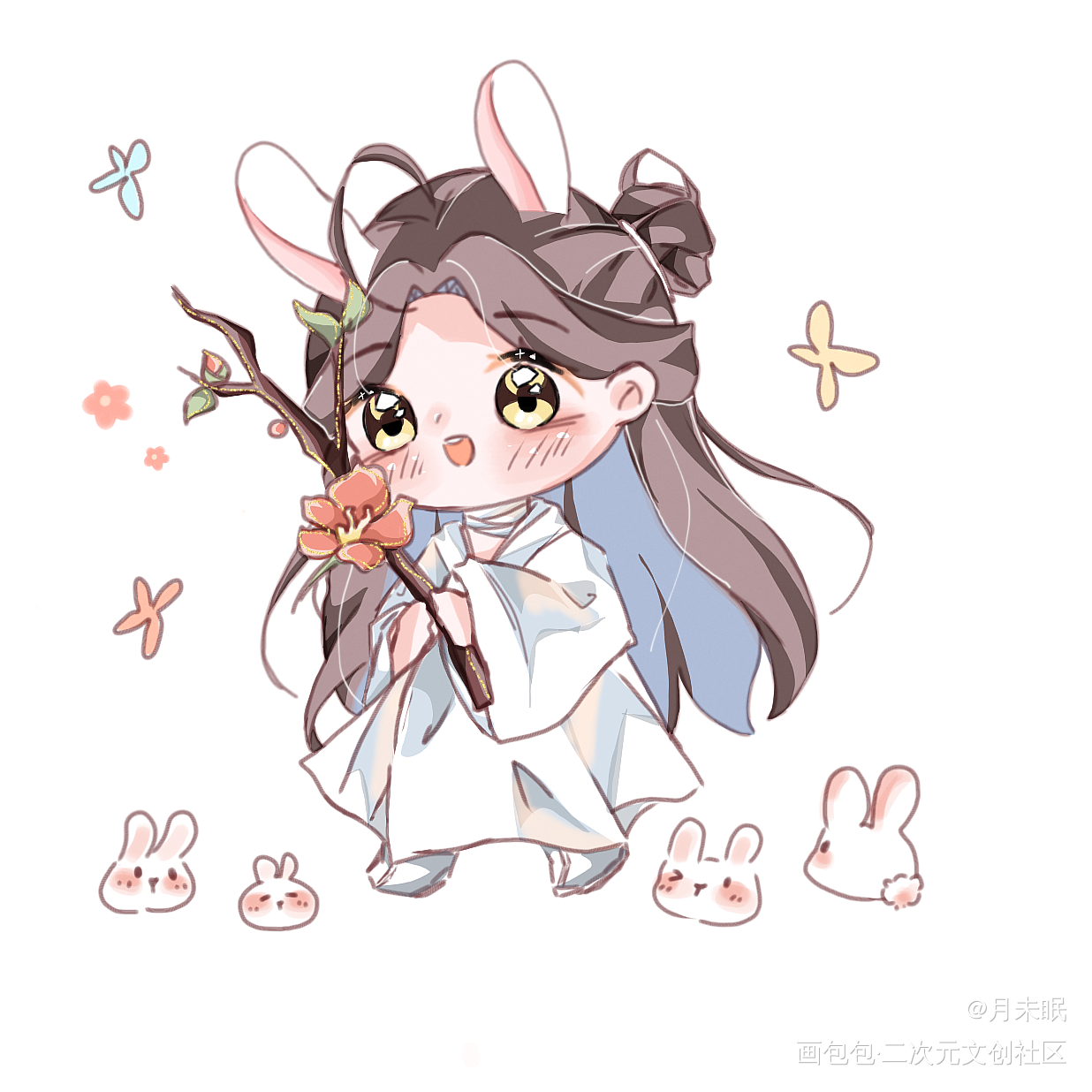 谢怜（新人求关注）_天官赐福花怜谢怜Q版指绘绘画作品