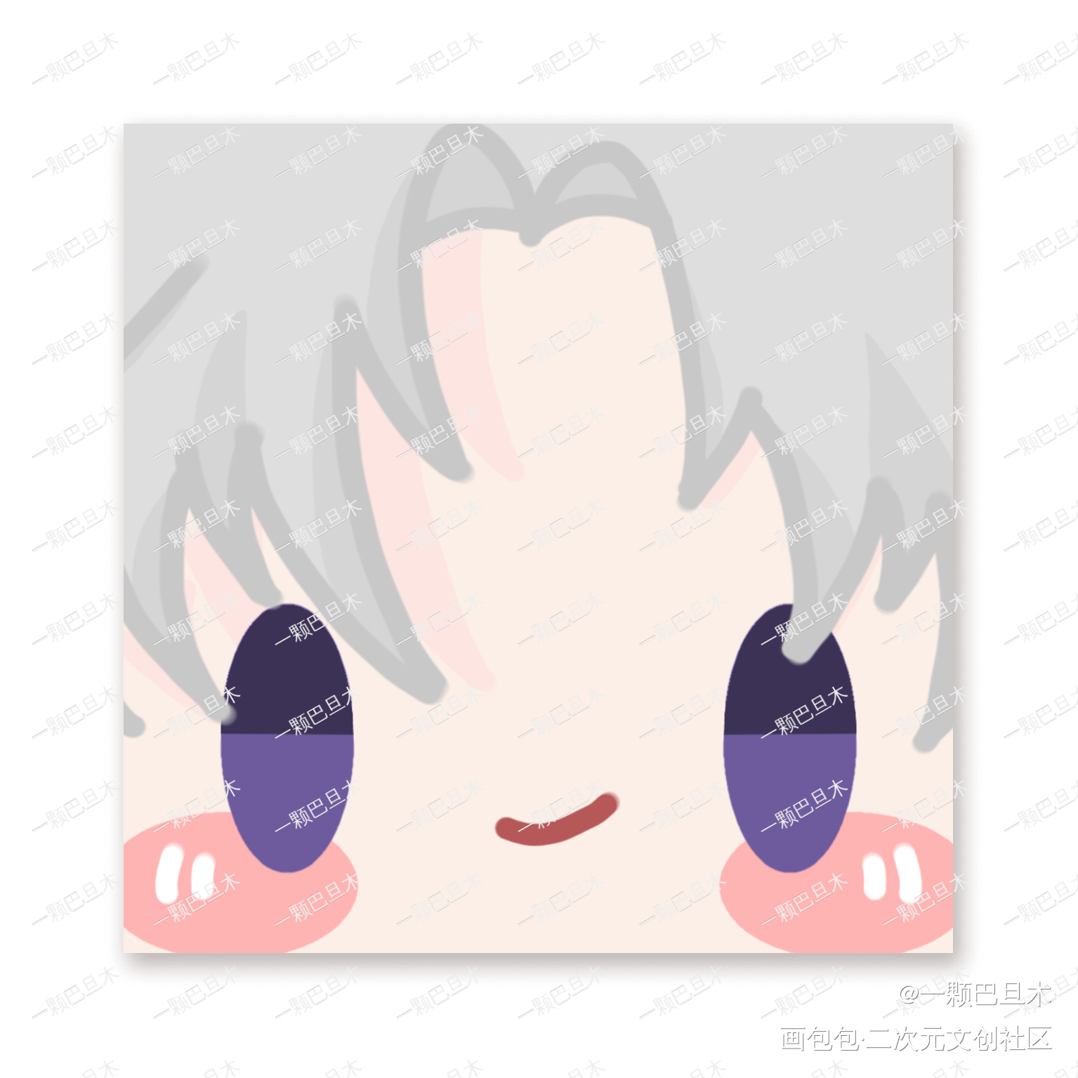 查理苏大头方卡 色纸_光与夜之恋绘画作品