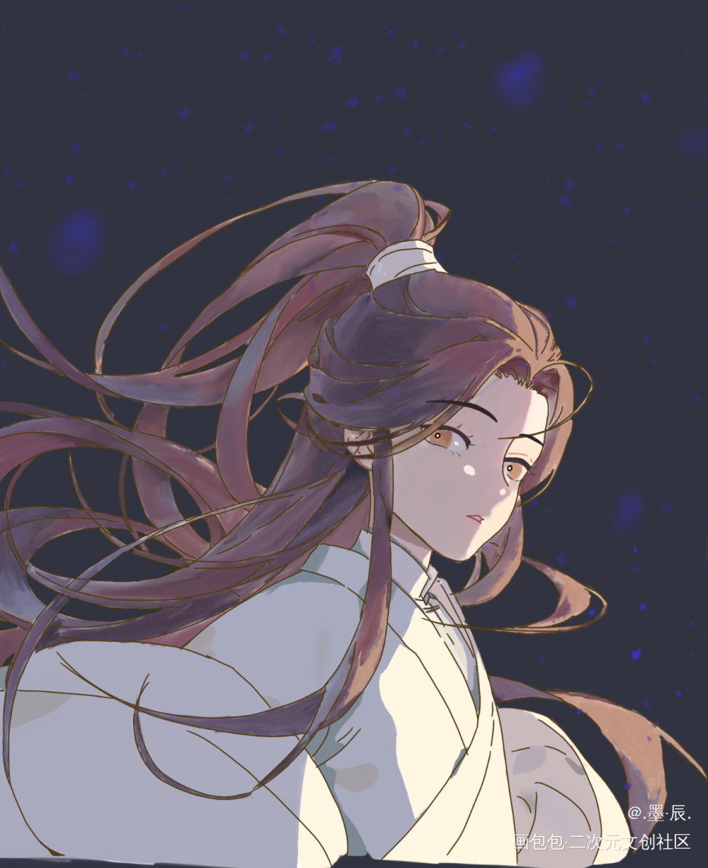 晚宁_二哈和他的白猫师尊板绘涂临摹绘画作品