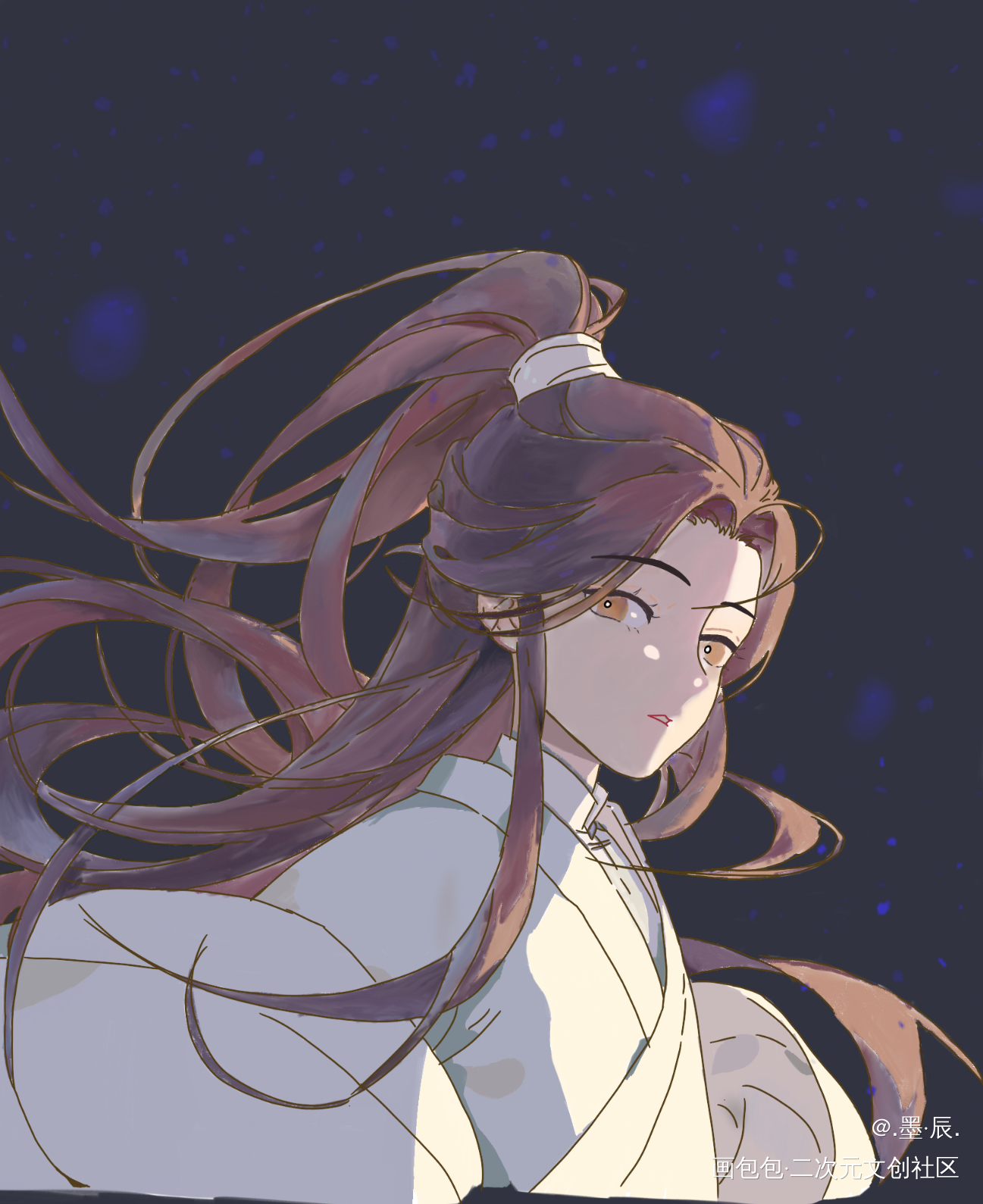 晚宁_二哈和他的白猫师尊板绘涂临摹绘画作品