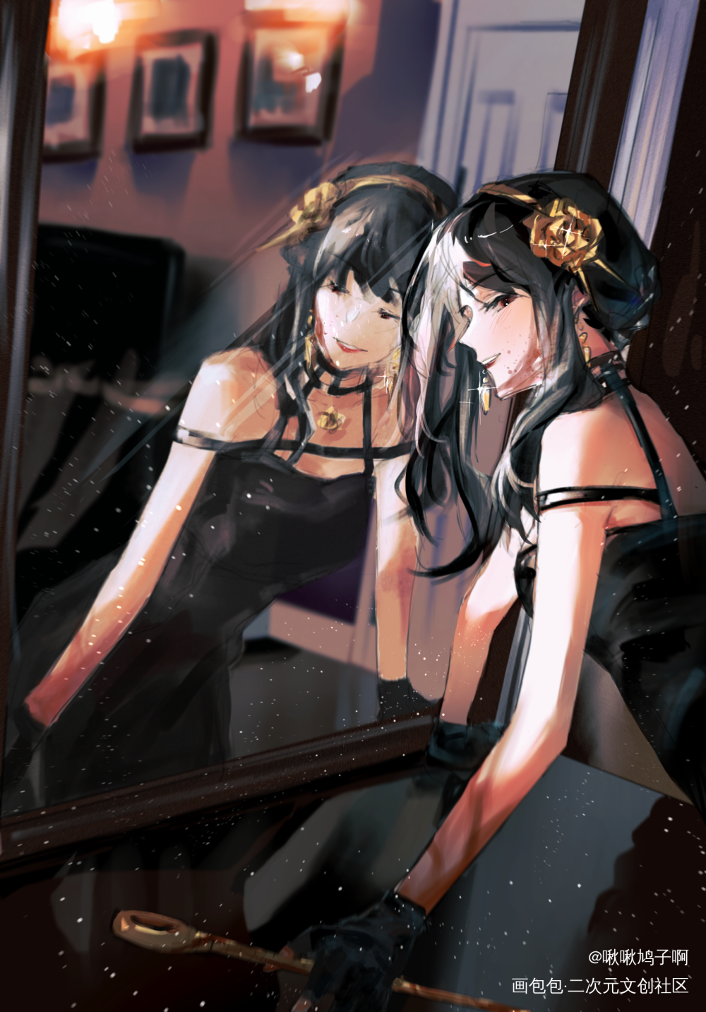 画了约尔太太◊ω◊哇酷哇酷！_间谍过家家板绘涂约尔画画绘画练习摸鱼绘画绘画作品