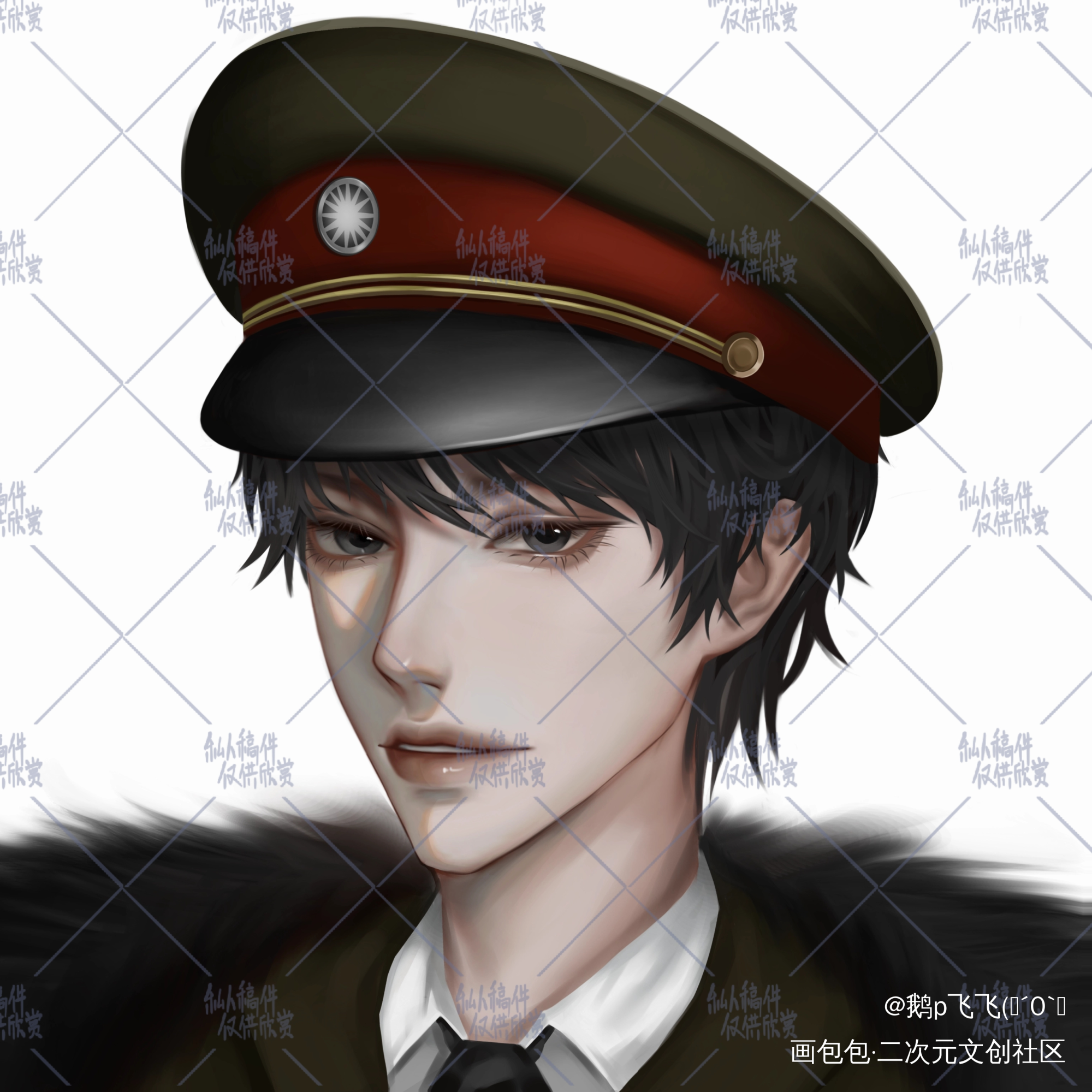 严江军装po_破云严江绘画作品