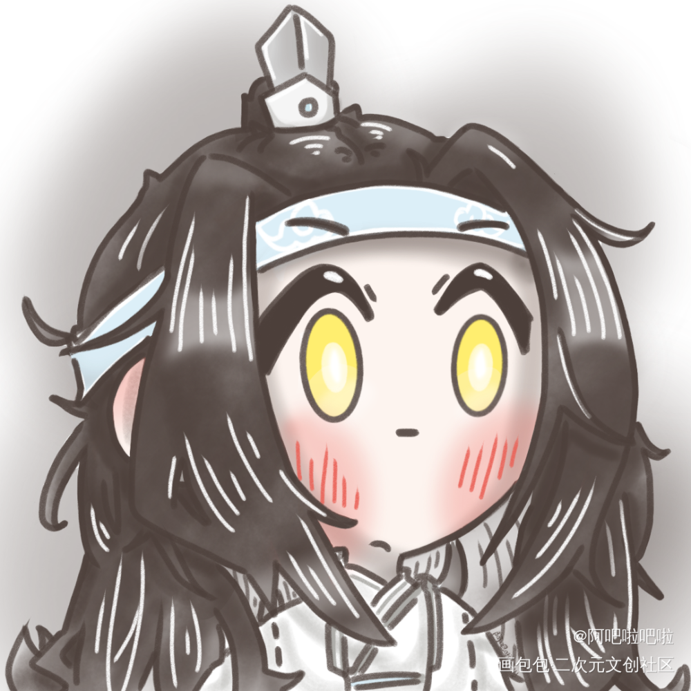 汪叽˃ʍ˂_魔道祖师忘羡蓝忘机Q版魔道祖师Q版墨香铜臭绘画作品