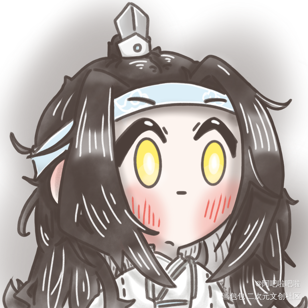 汪叽˃ʍ˂_魔道祖师忘羡蓝忘机Q版魔道祖师Q版墨香铜臭绘画作品