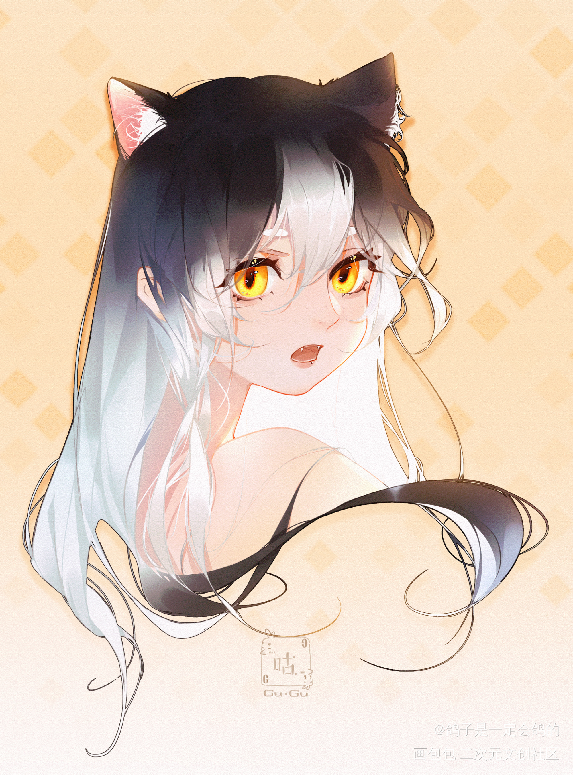 朋友家的猫_绘画oc绘画作品