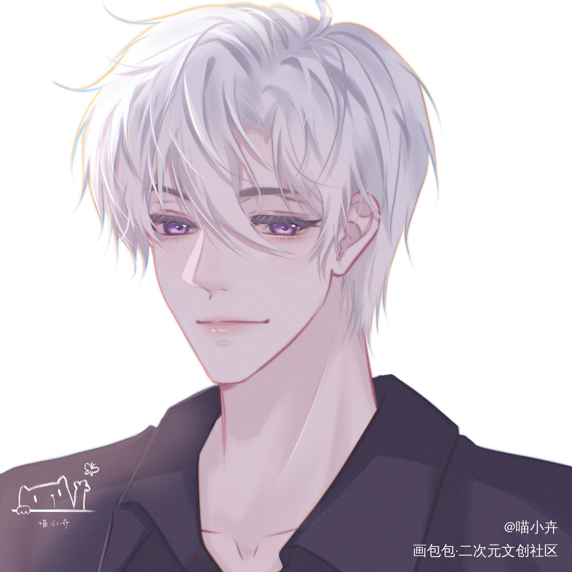 查理苏_光与夜之恋查理苏平涂绘画作品