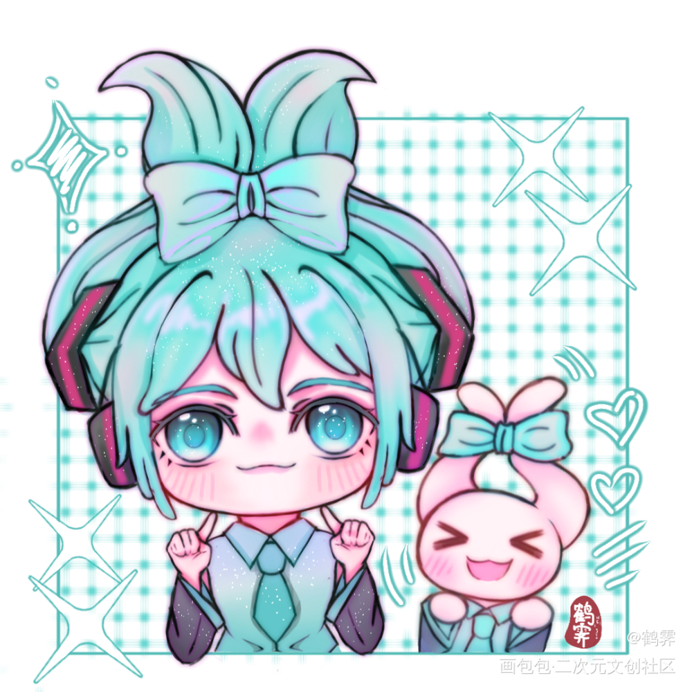 miku~_初音未来初音Q版指绘二次元初音miku绘画作品