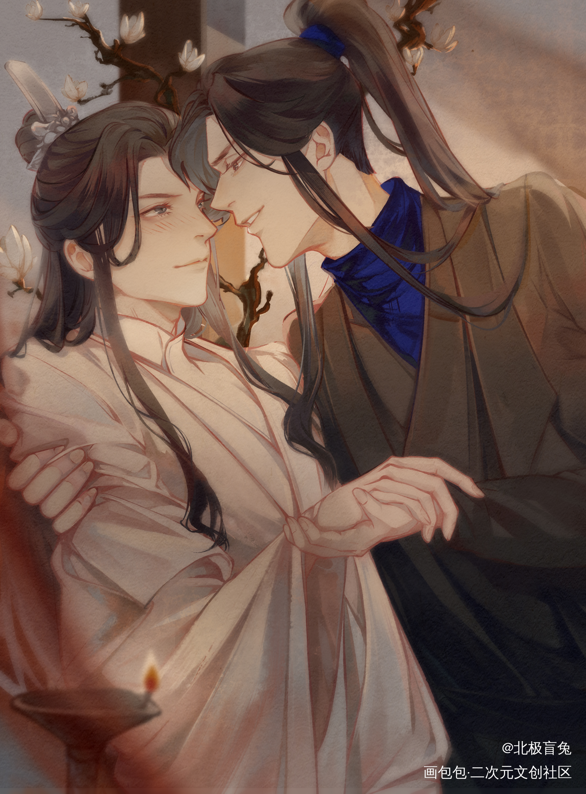 七夕快乐_二哈和他的白猫师尊燃晚墨燃楚晚宁同人图绘画作品