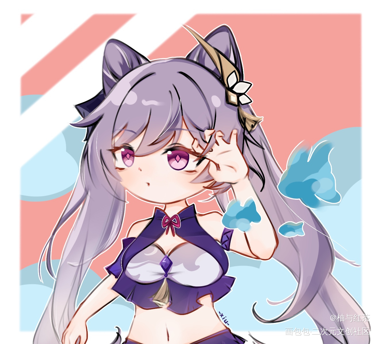 泳装刻晴小姐_原神刻晴绘画作品