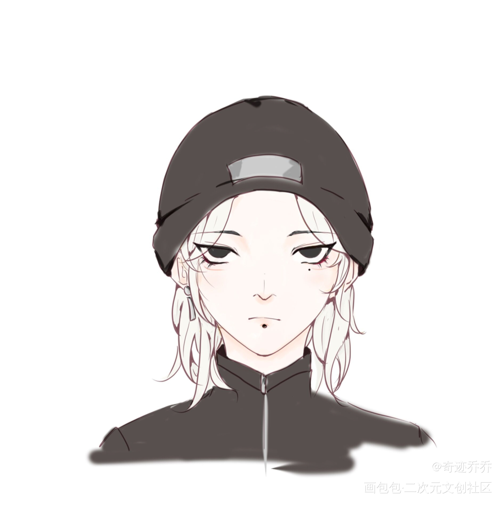 【OC】人前拽哥，人后（？）_板绘涂oc绘画作品