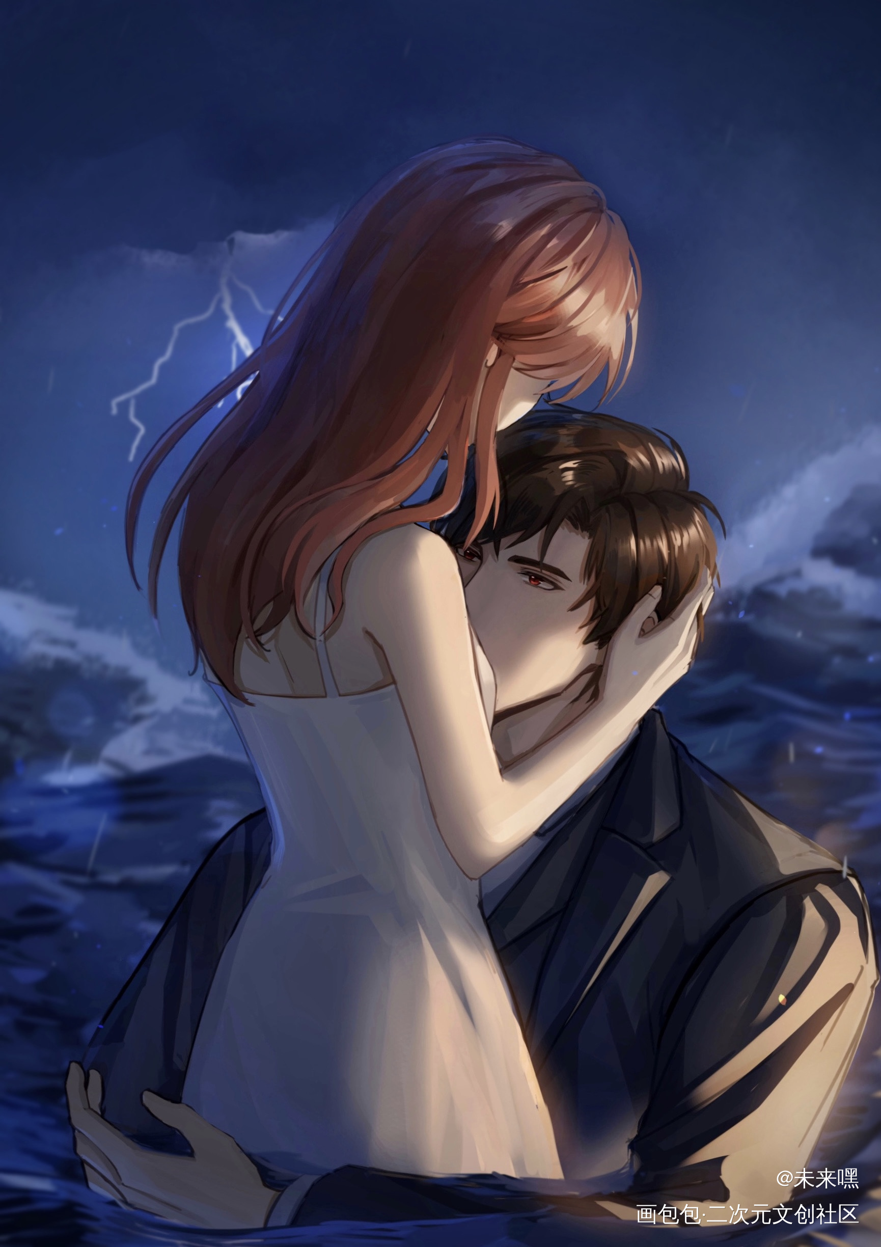 _光与夜之恋陆沉绘画作品