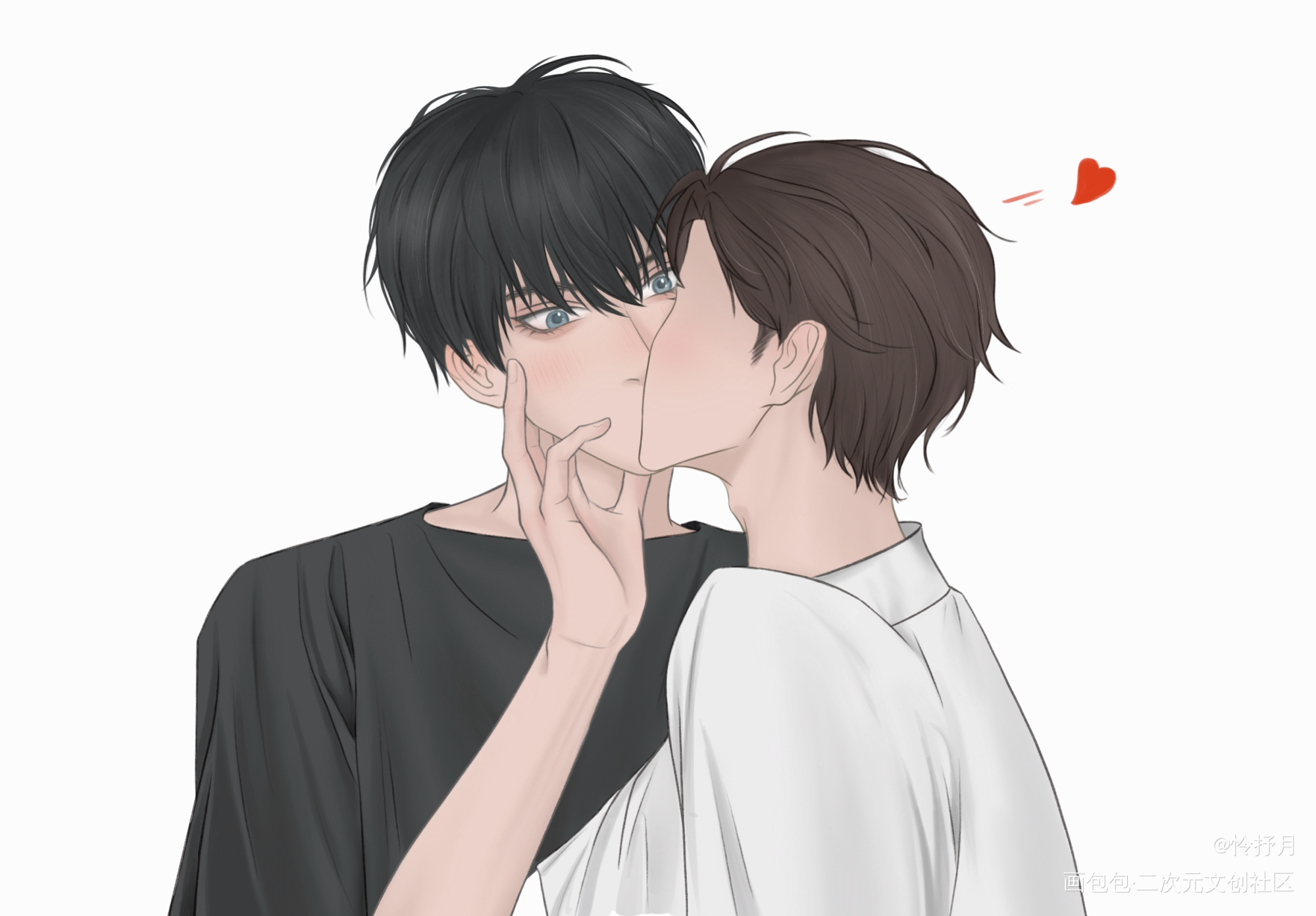 简哥 亲亲😚_你却爱着一个傻逼188男团李简绘画作品