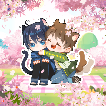 瓶邪贴贴_盗墓笔记瓶邪小哥吴邪张起灵板绘涂q版盗墓笔记同人画展征集