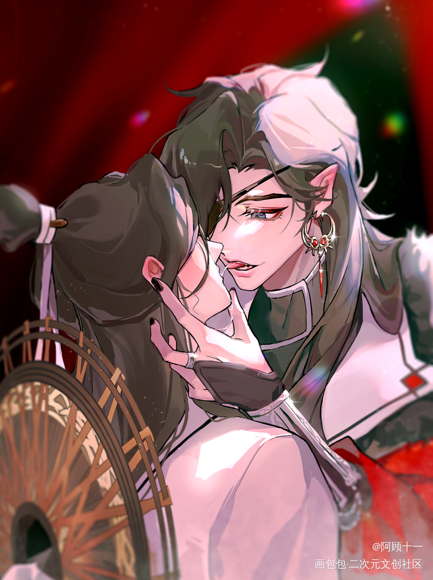 跟公主 🐍吻记得要收住牙啦！_天官赐福花怜谢怜花城插画同人绘画作品