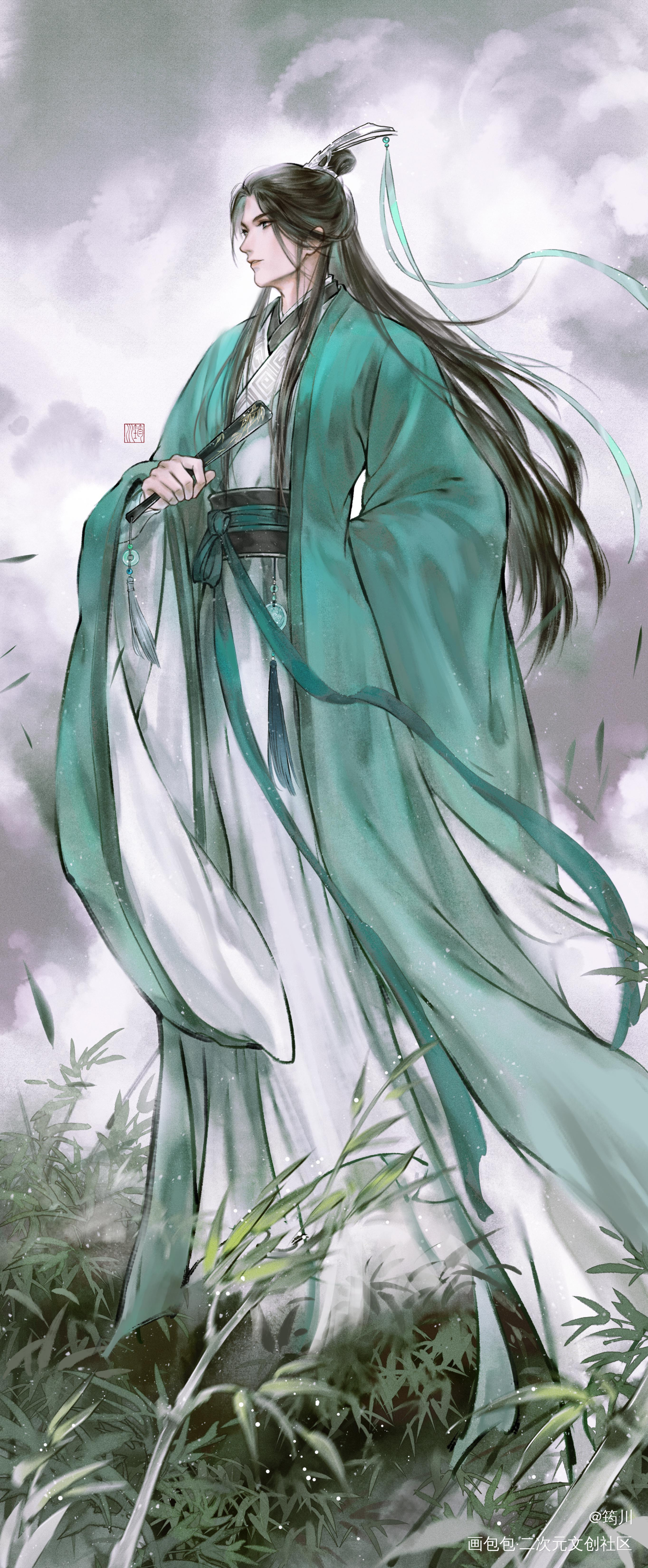 梦境之地 • 沈清秋_人渣反派自救系统冰秋沈清秋水墨古风插画绘画作品