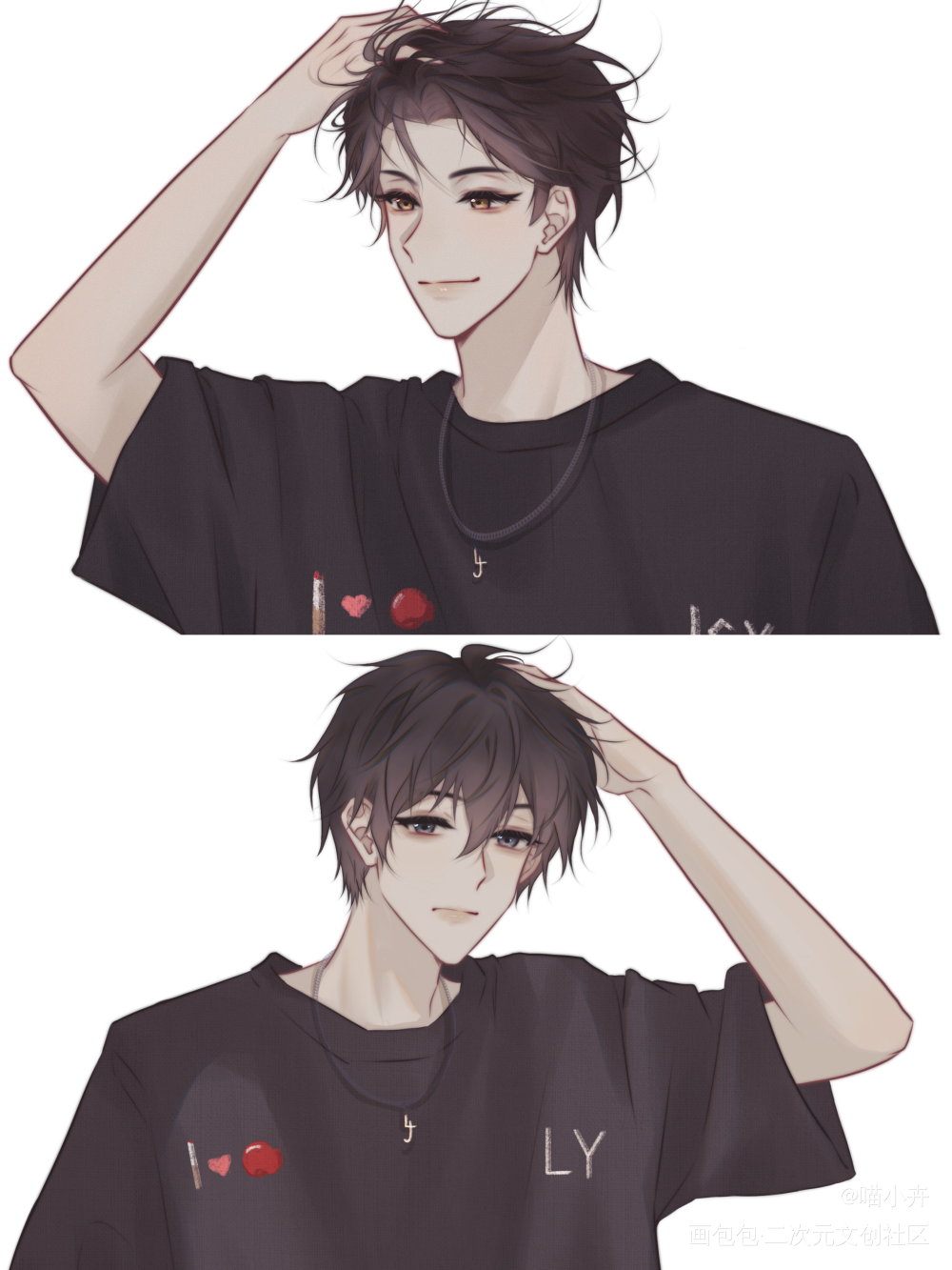 少年李简_你却爱着一个傻逼188男团李简李玉简隋英平涂绘画作品