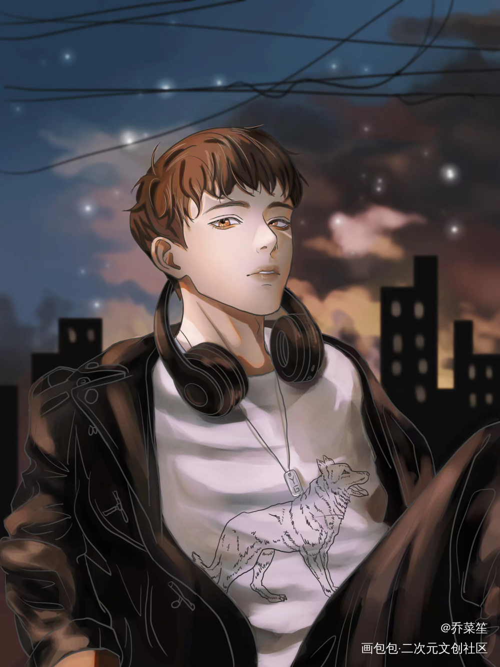 小狼狗原炀生日快乐！_针锋对决188男团原顾顾青裴原炀板绘涂水千丞绘画作品