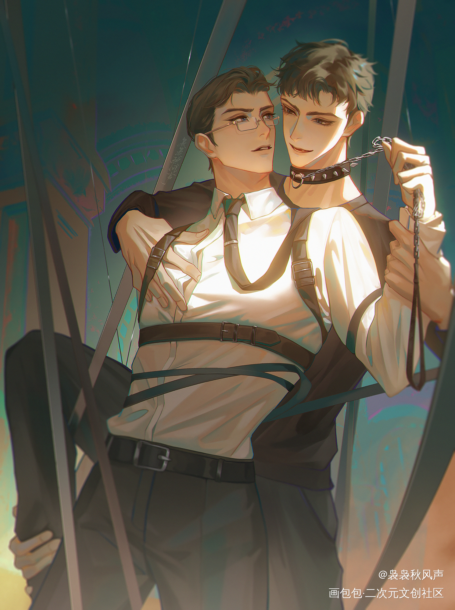 小狼狗生日快乐_针锋对决188男团原顾顾青裴原炀绘画作品