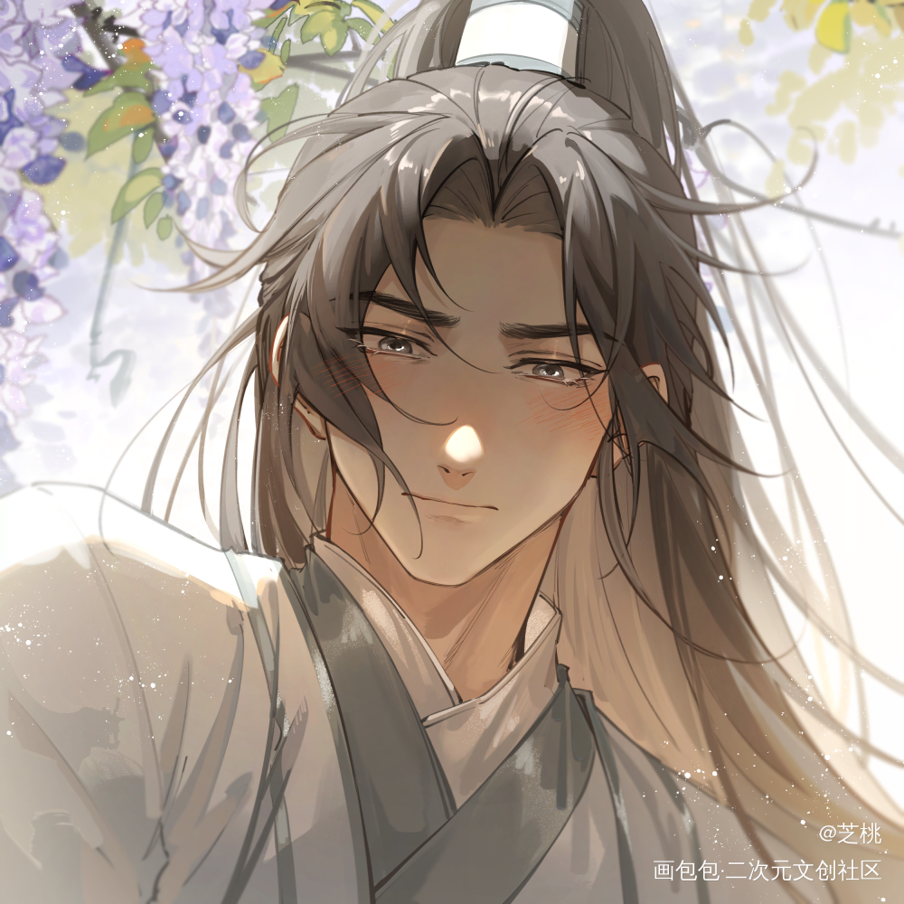 _二哈和他的白猫师尊燃晚楚晚宁墨微雨绘画作品