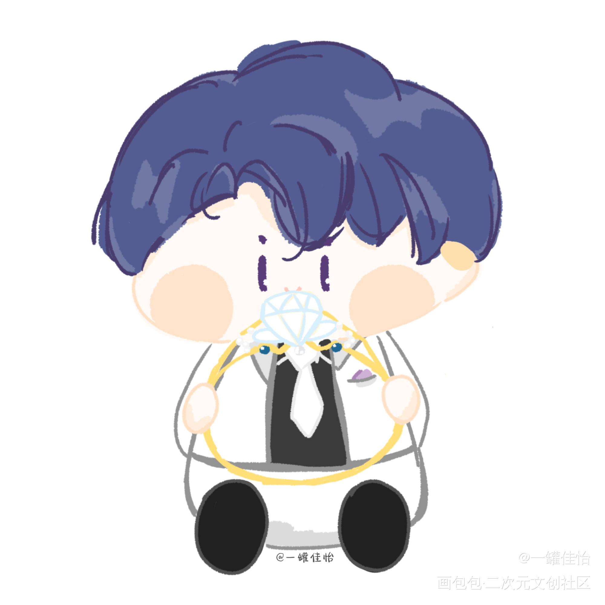 我嫁！！！呜呜呜呜_未定事件簿陆景和同人板绘绘画作品