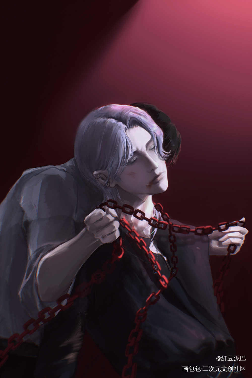 声声泣血_犯罪心理刑从连林辰宋声声板绘涂插画同人绘画原创绘画作品