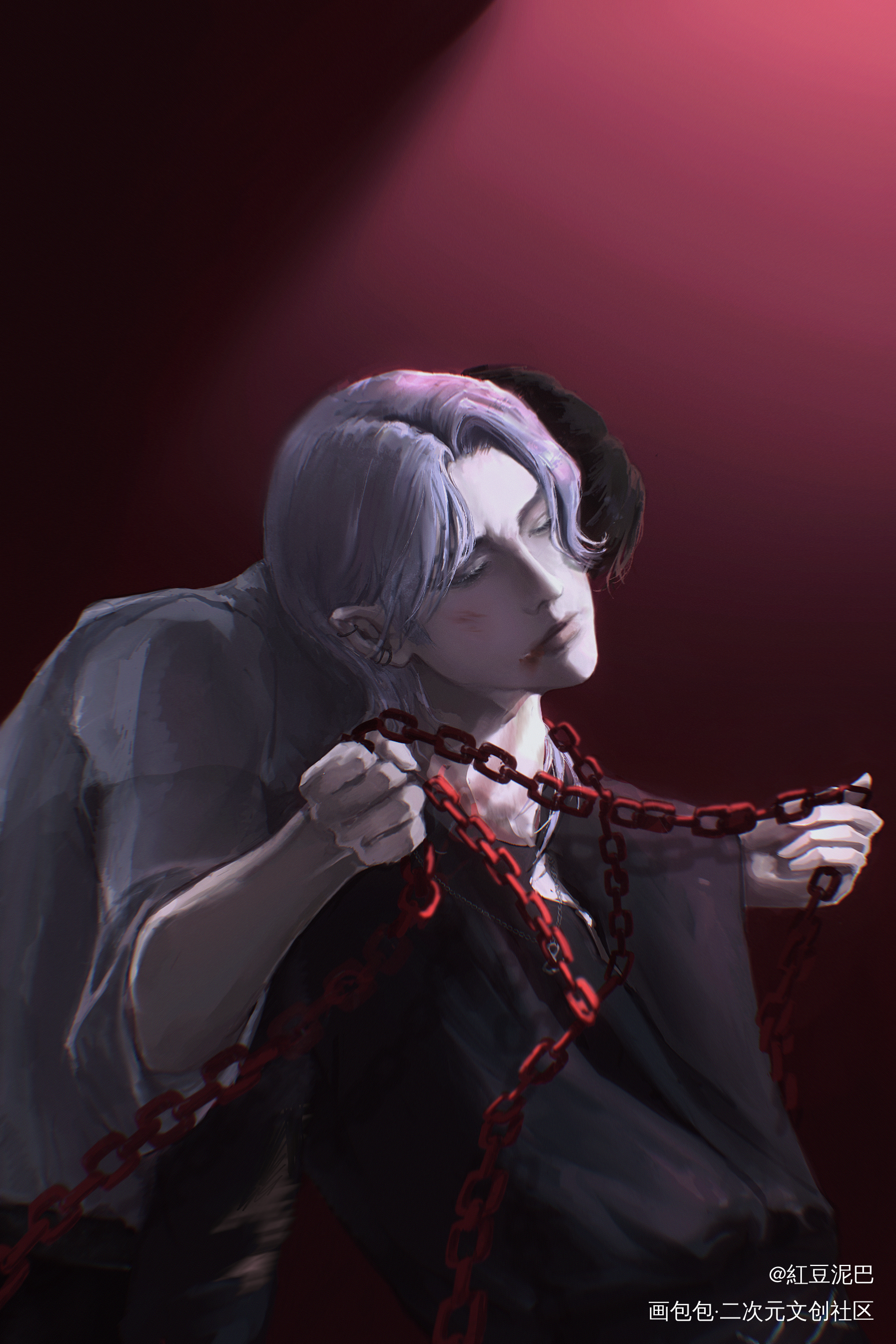 声声泣血_犯罪心理刑从连林辰宋声声板绘涂插画同人绘画原创绘画作品