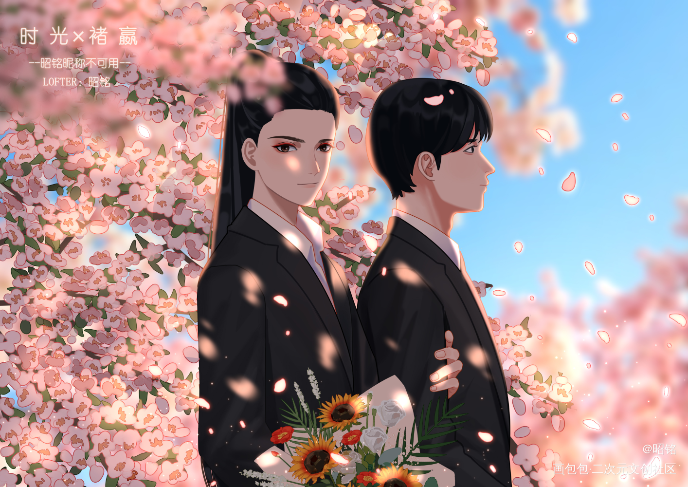 在日本遇到了时光九段和他的老师_插画同人光嬴网剧棋魂绘画作品