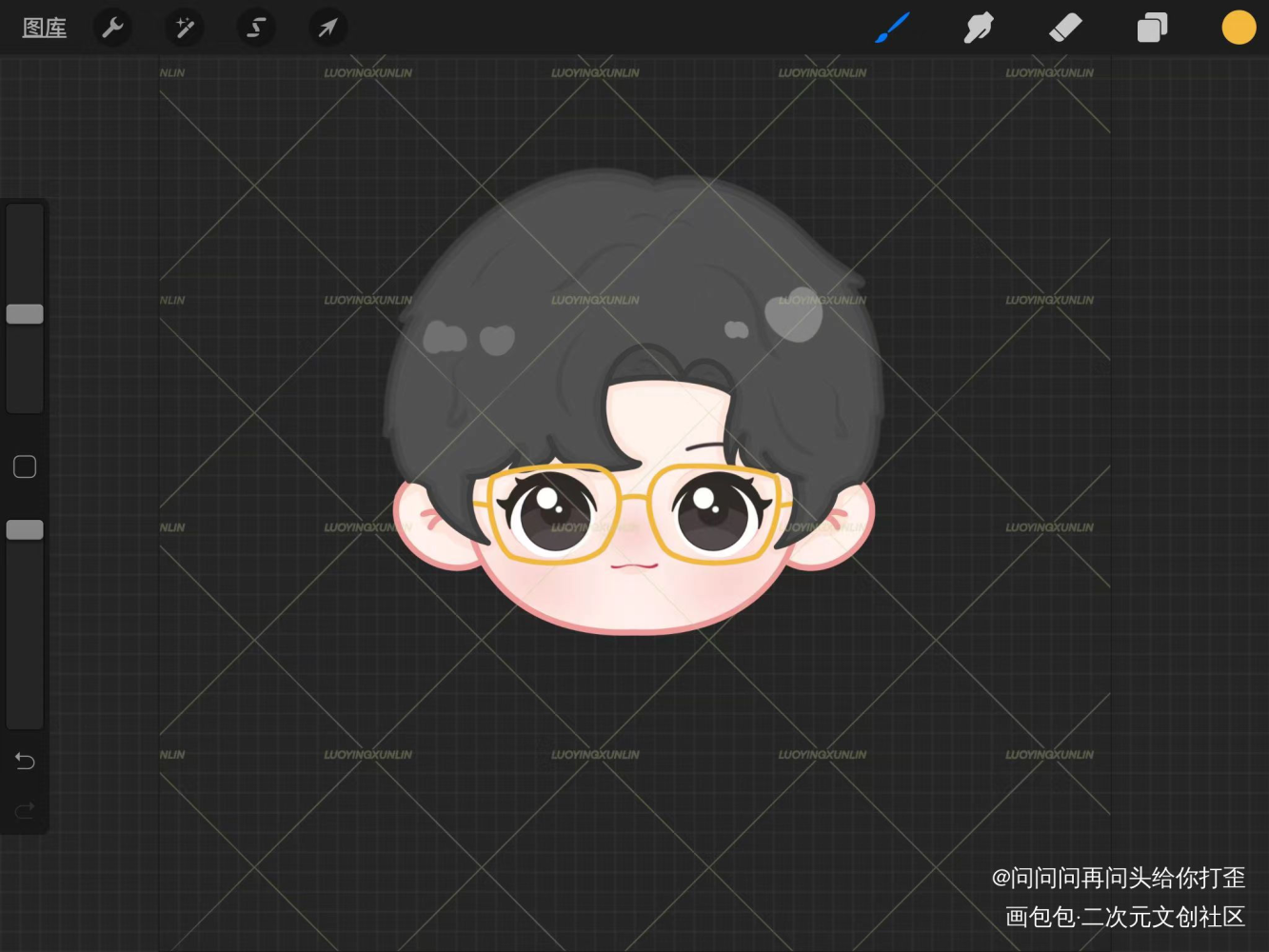 QQ人顾总_针锋对决188男团顾青裴Q版绘画作品