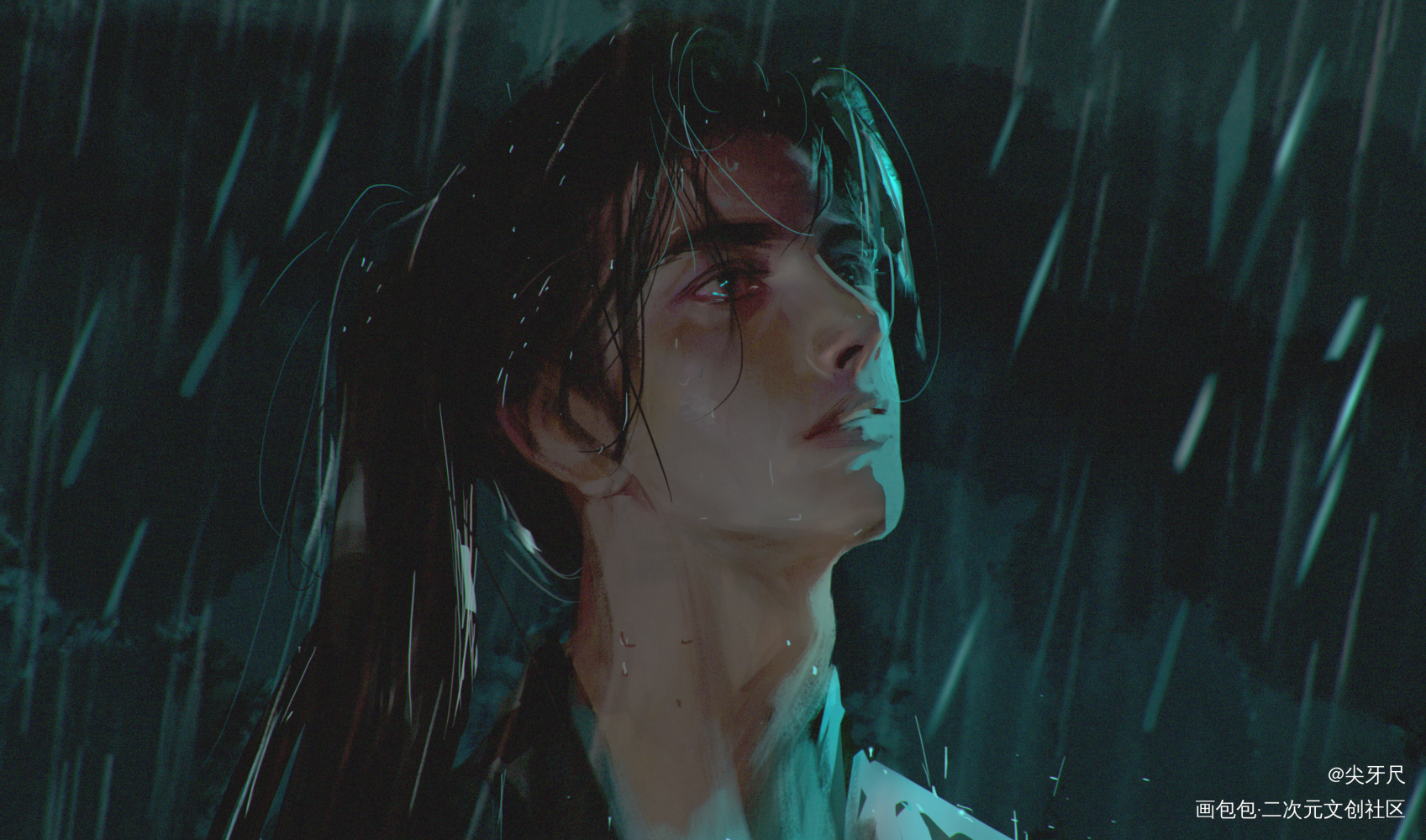 “长阶血未尽”_二哈和他的白猫师尊绘画作品