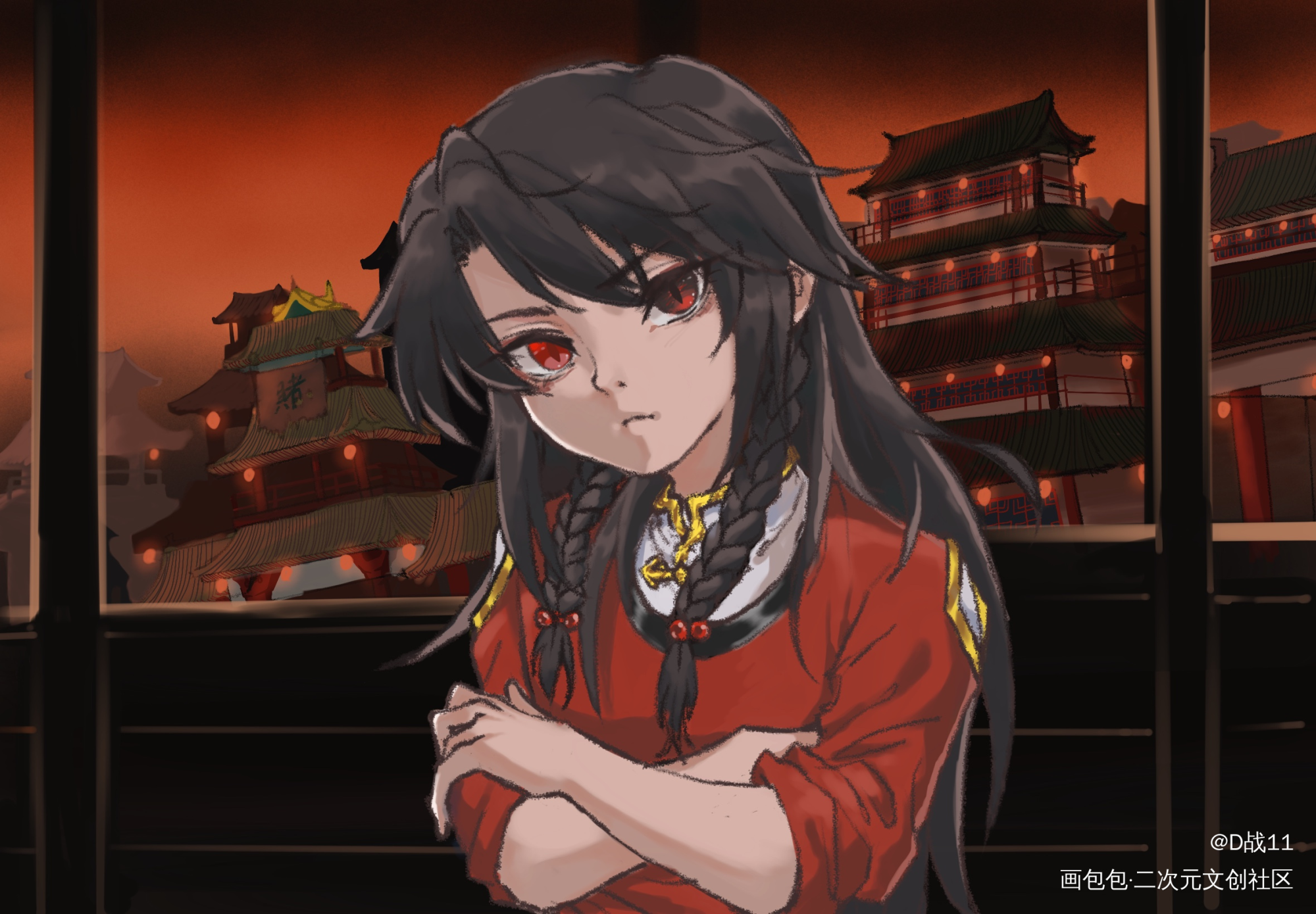换了画画工具，摸摸小花_天官赐福花城绘画作品