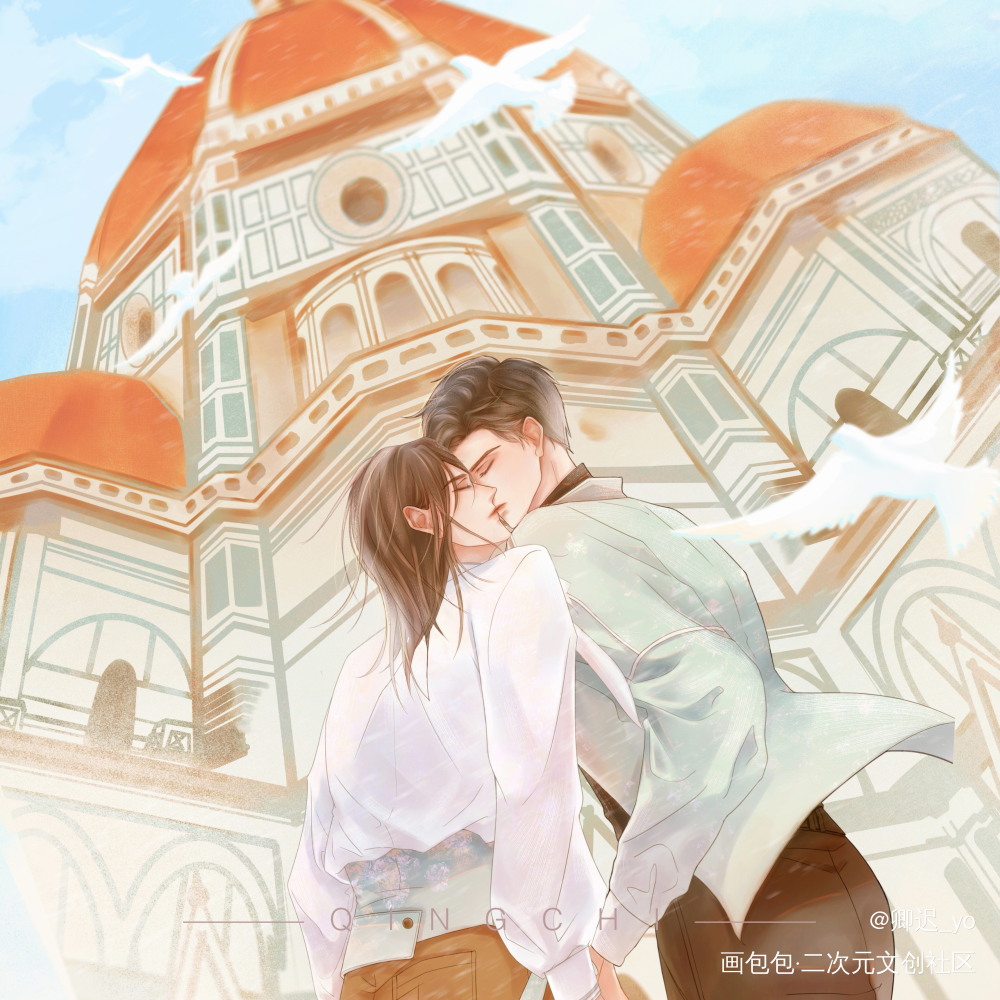十二点的钟声_我只喜欢你的人设自习周自珩夏习清绘画作品