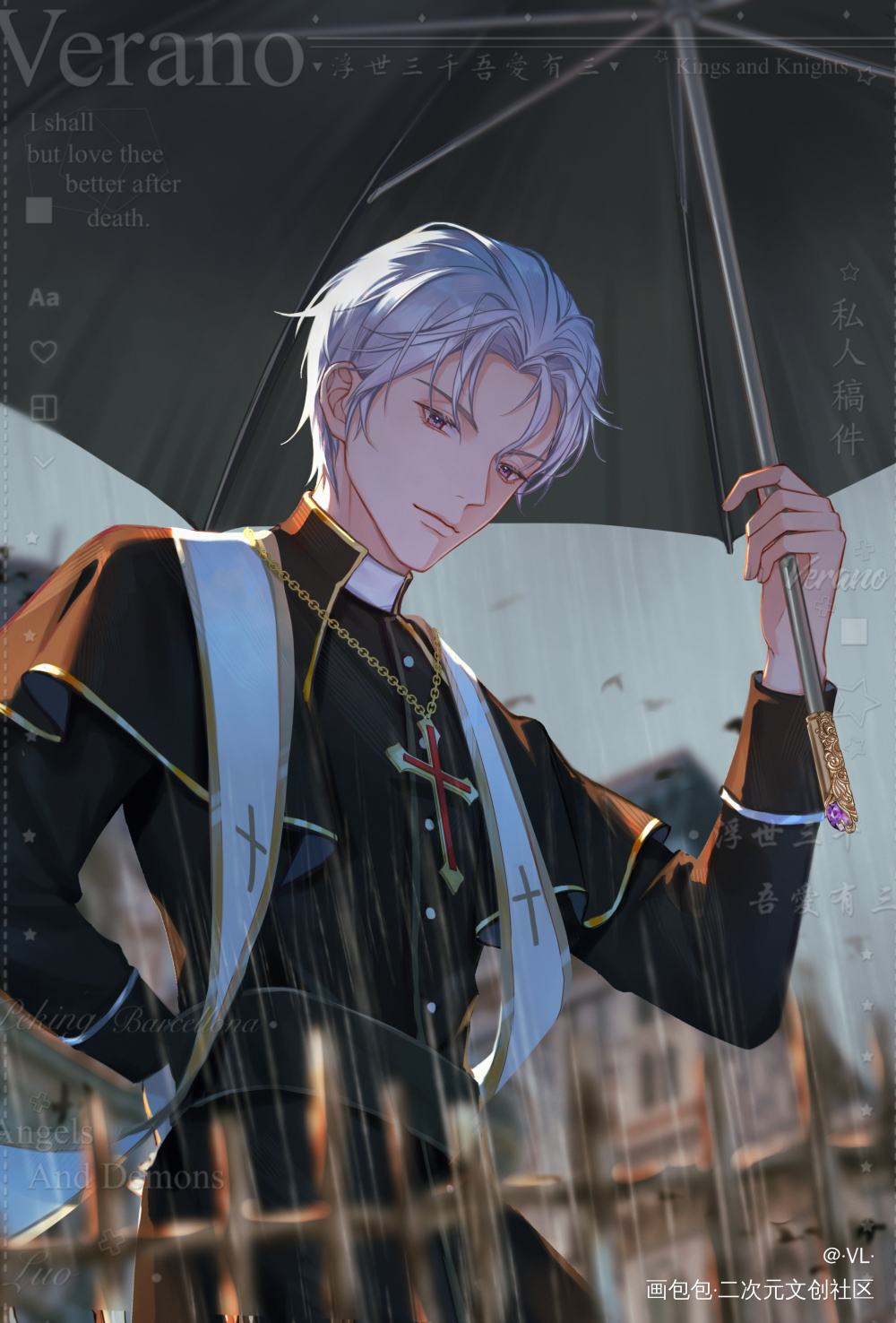 Lilith_光与夜之恋查理苏绘画作品