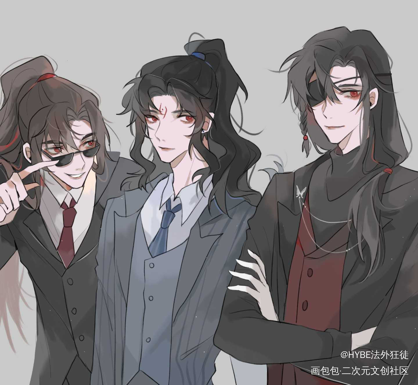 还是旧图_洛冰河花城魏无羡绘画作品
