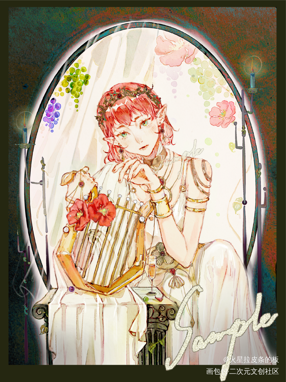 稿不能用_板绘涂铅笔水彩头像插画procreate约稿绘画作品