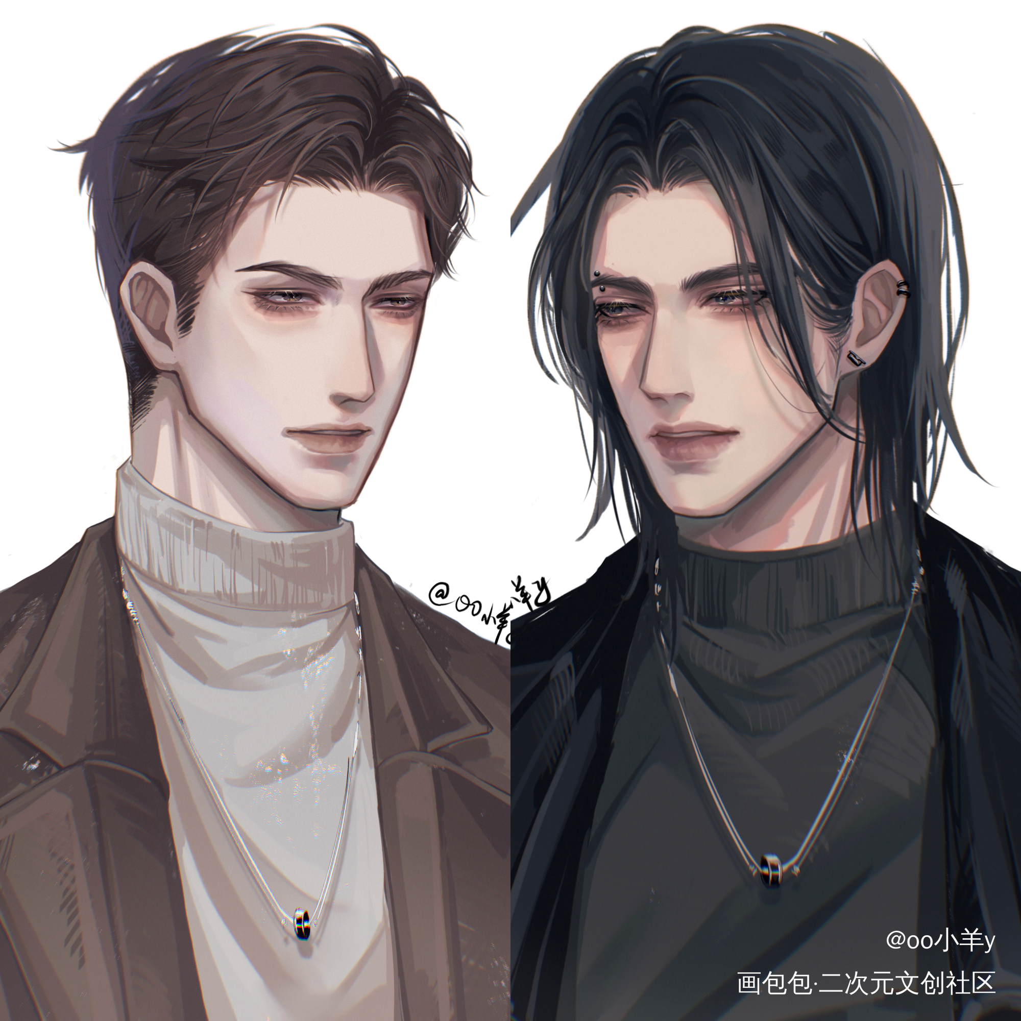 颜王来喽！_188男团王晋颜司卓手绘绘画作品
