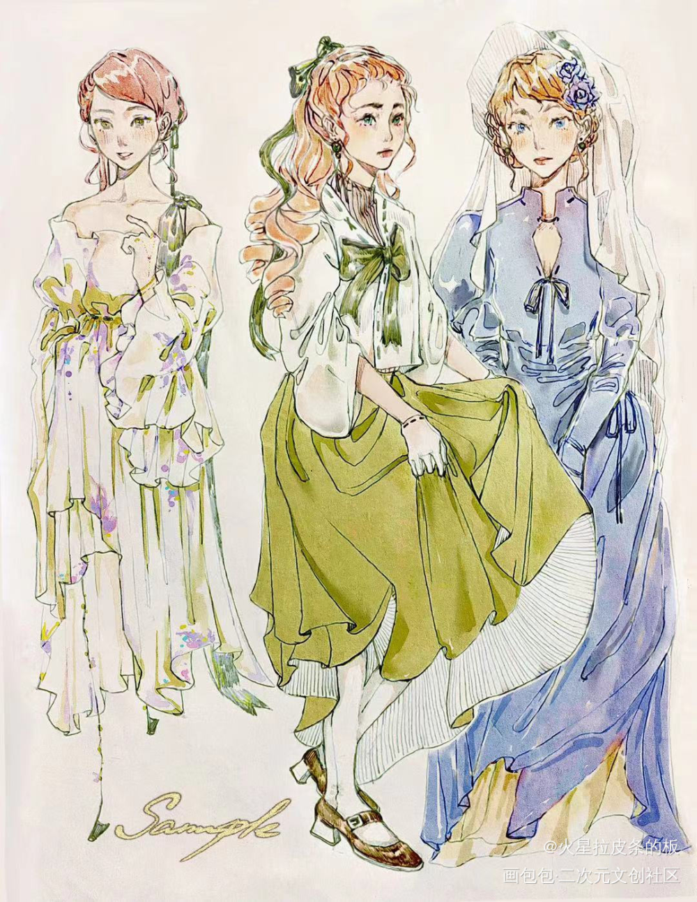 原创不能用_铅笔水彩插画procreate约稿绘画作品