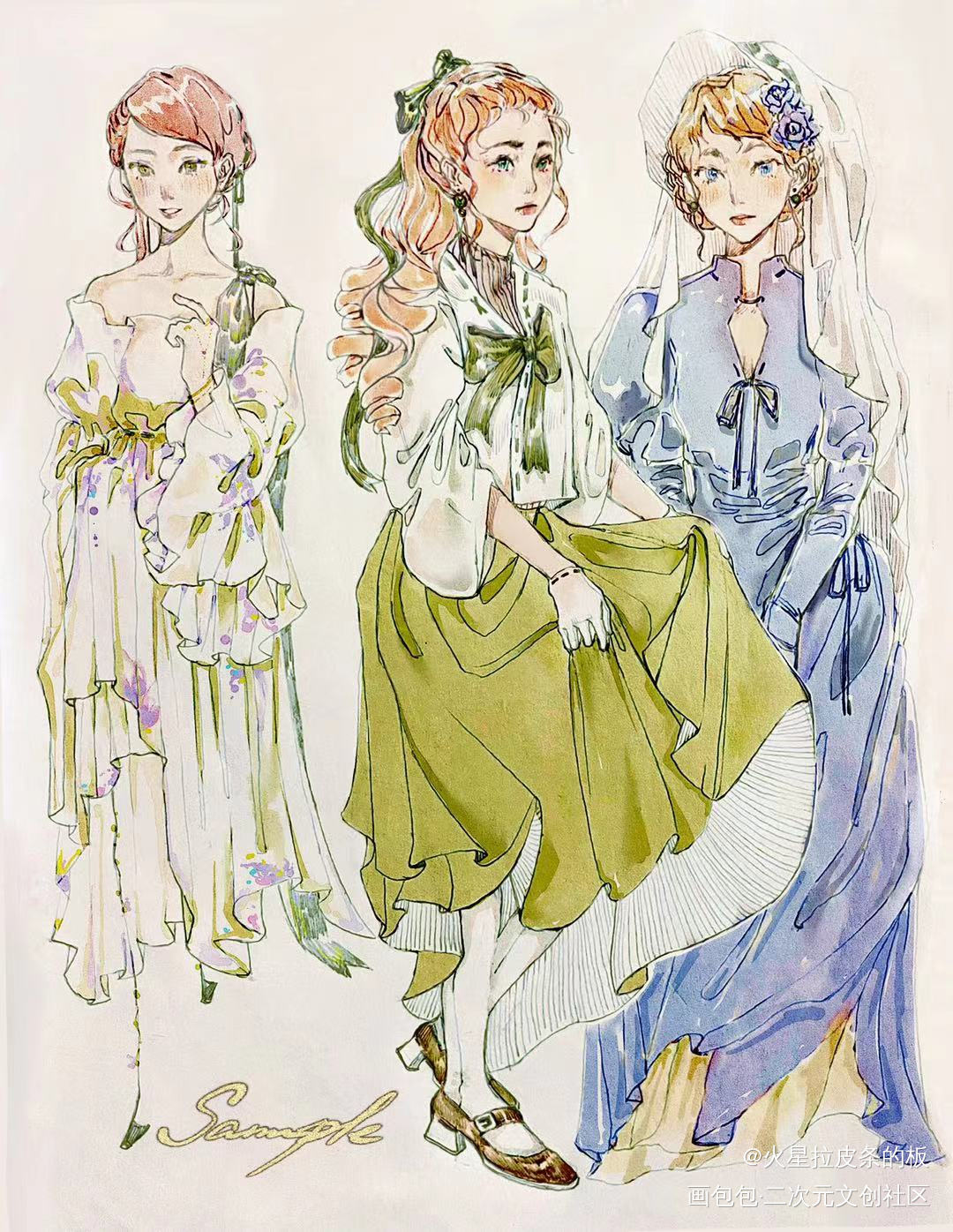 原创不能用_铅笔水彩插画procreate约稿绘画作品
