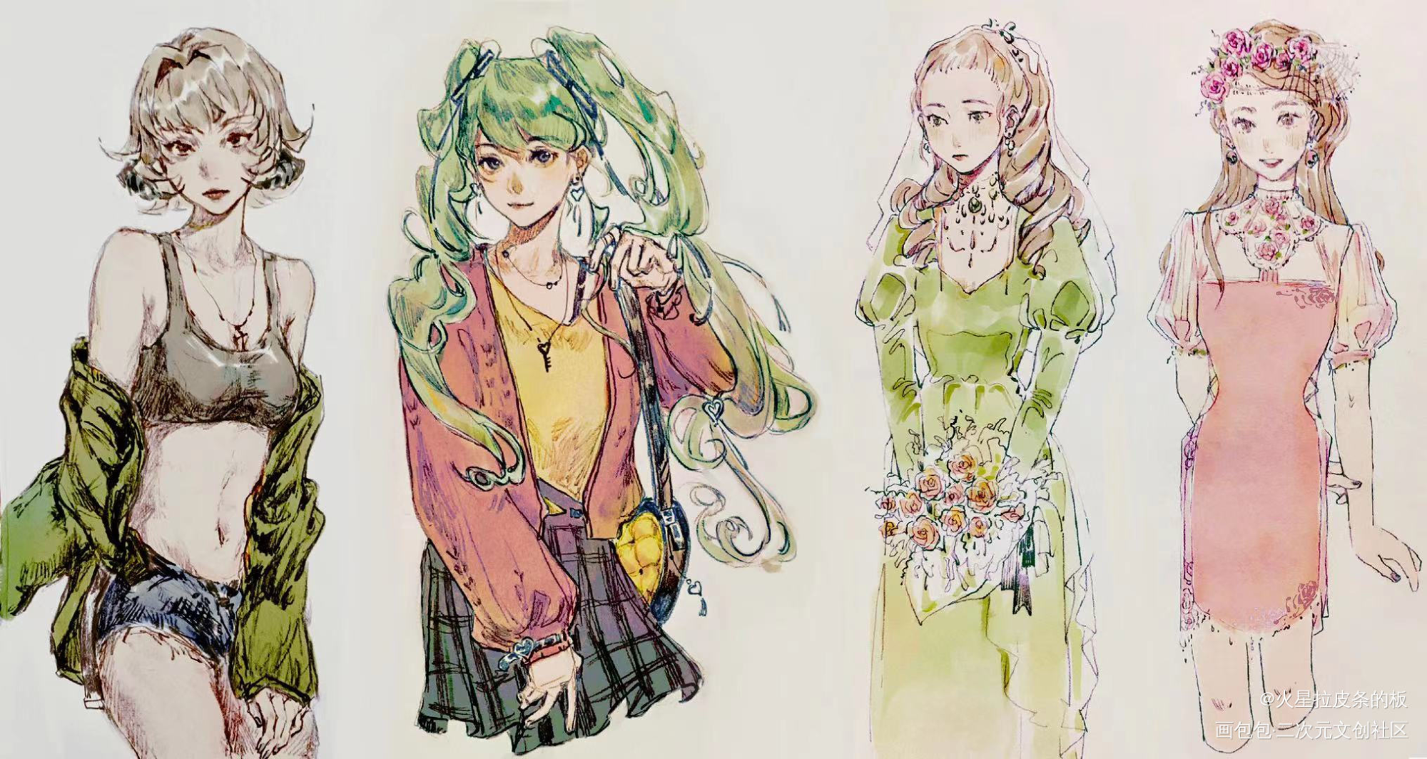 原创不能用_铅笔水彩插画procreate约稿绘画作品