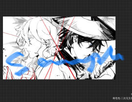 古风侠客塔柳_绘画作品