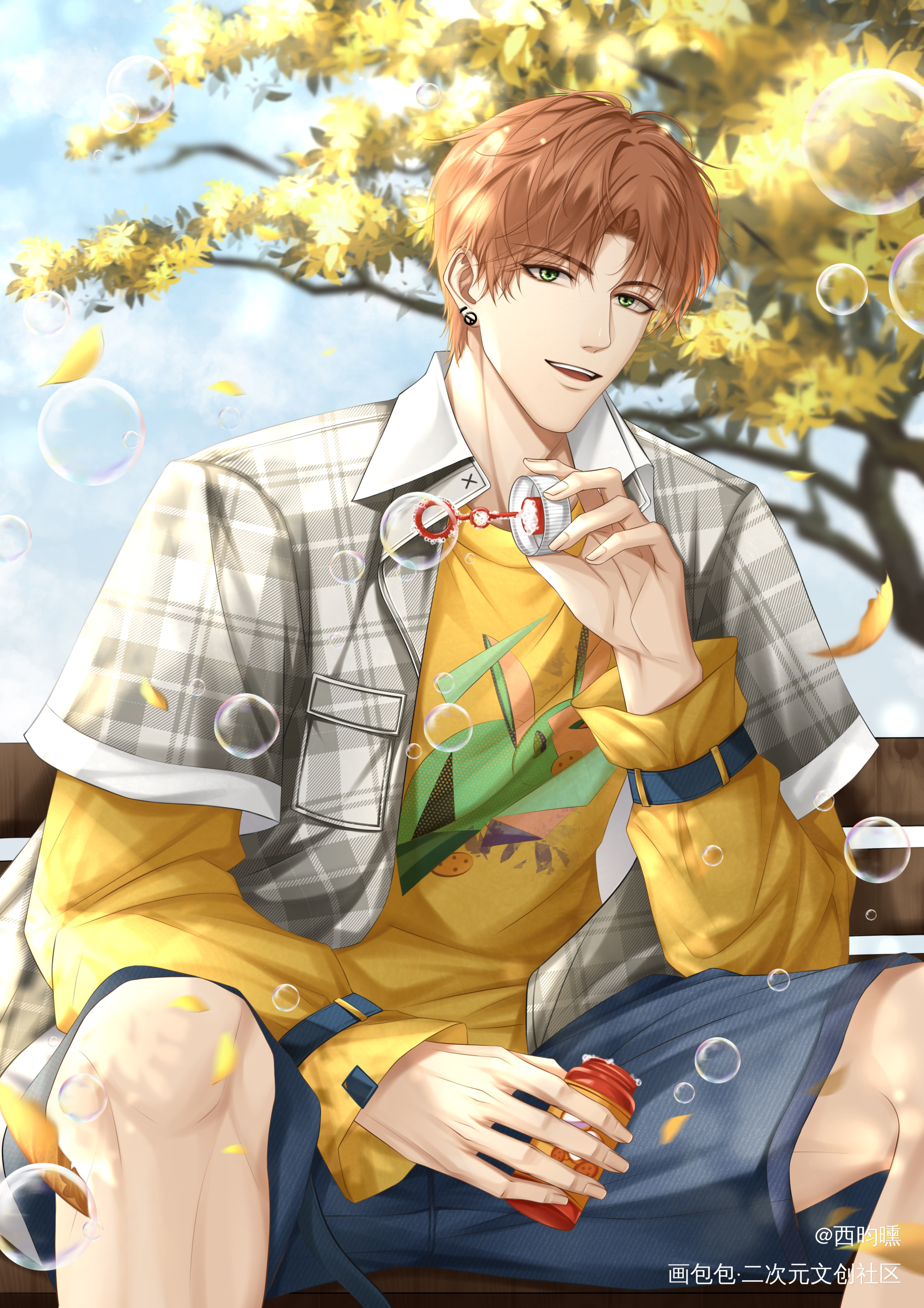 夏鸣星_光与夜之恋夏鸣星绘画作品