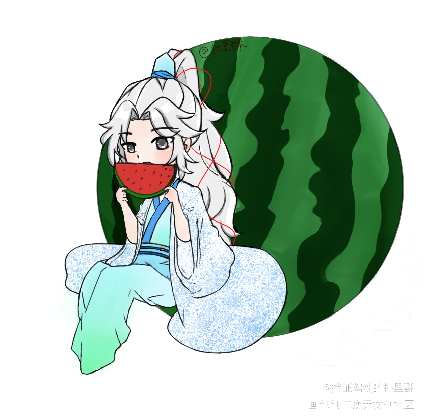 牧谪诱捕器_穿成高危职业之师尊沈奉雪沈顾容绘画作品
