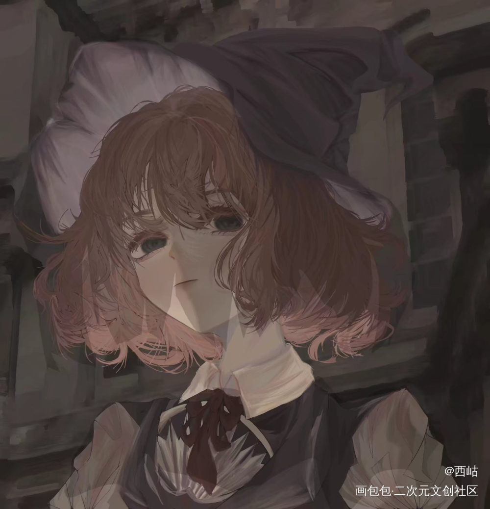 女巫说，今晚是个平安夜_我在惊悚游戏里封神摸鱼页刘佳仪绘画作品