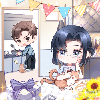 默读舟渡费渡骆闻舟q版插画同人绘画作品