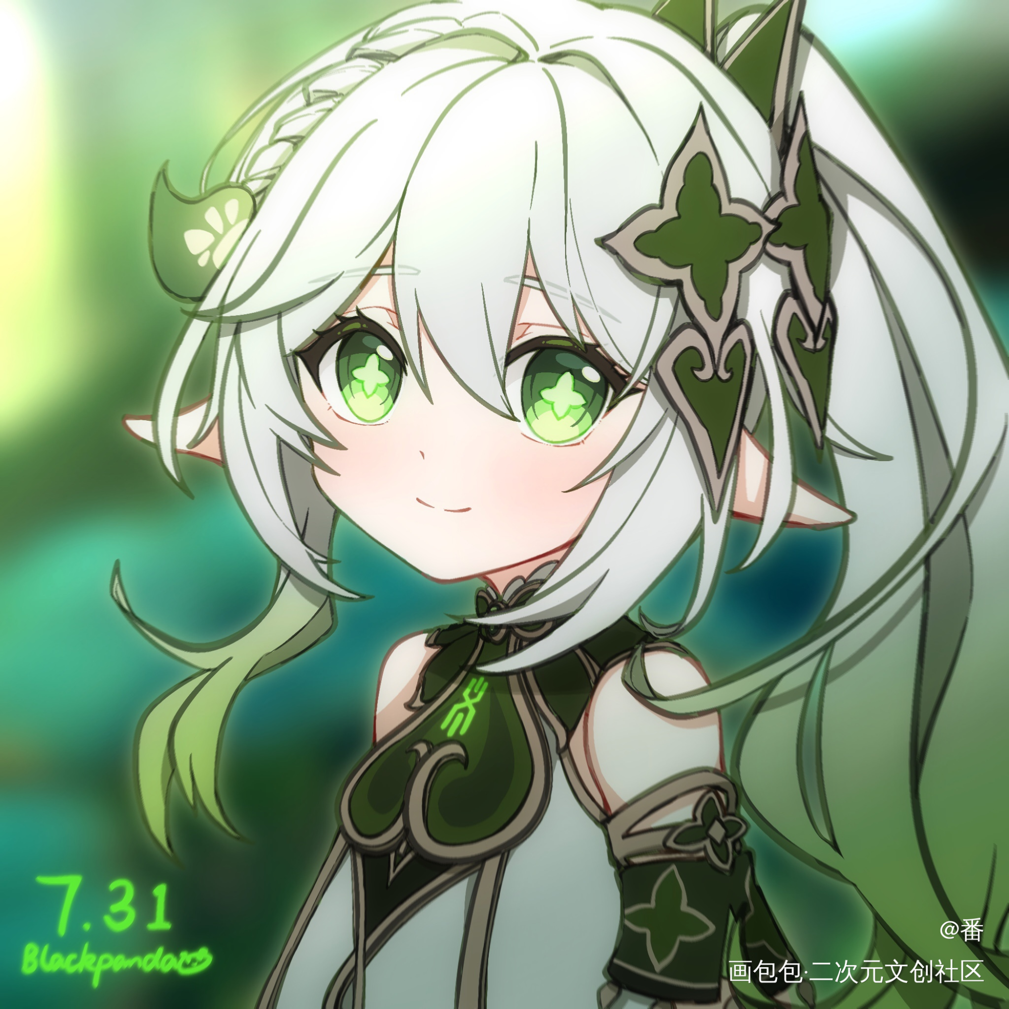 (๑ºั╰╯ºั๑)_原神纳西妲绘画作品
