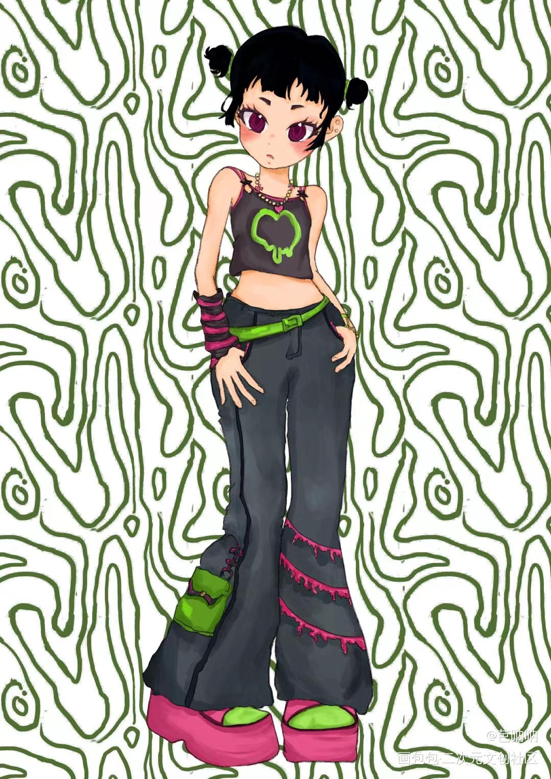 green_板绘涂绘画作品
