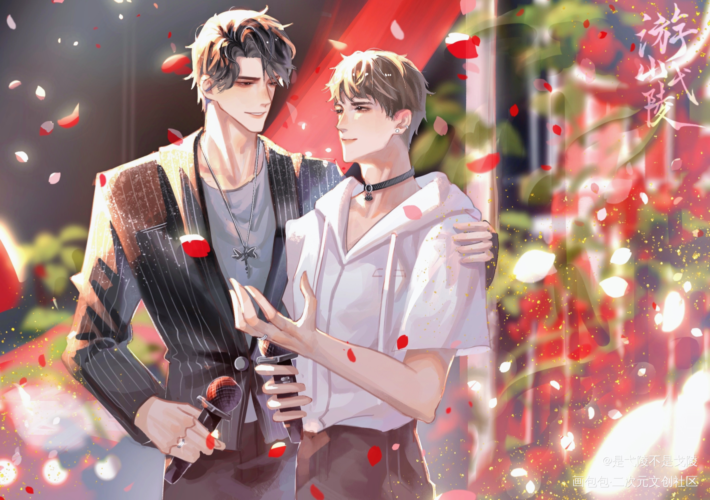 晏周十周年快乐！_职业替身188男团晏周绘画作品