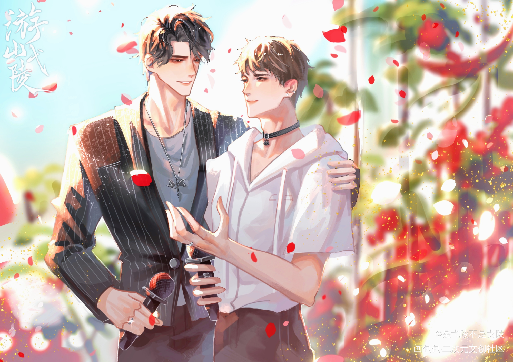 晏周十周年快乐！_职业替身188男团晏周绘画作品