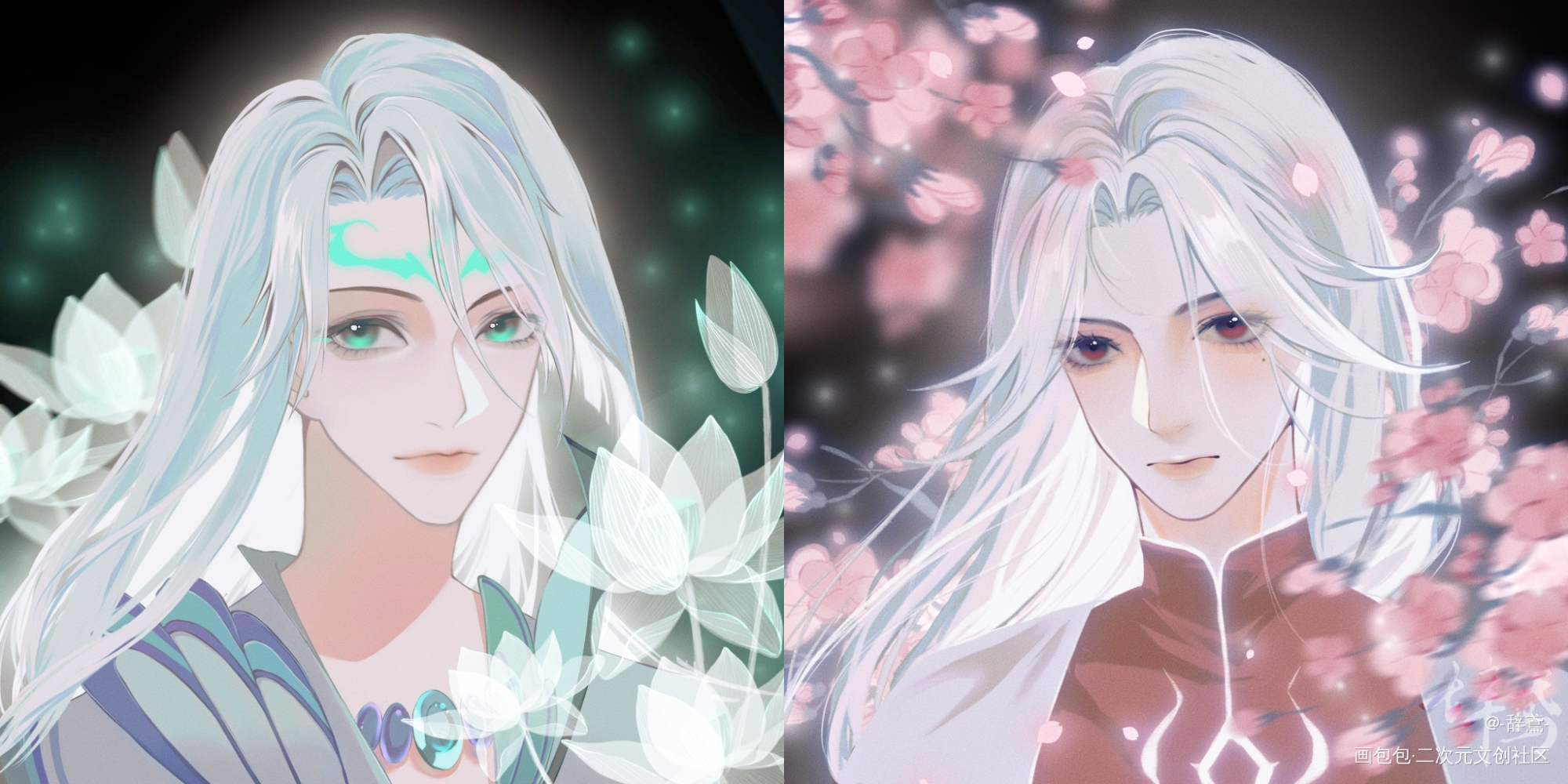 时雨天司&武陵仙君_王者荣耀头像王者荣耀诸葛亮绘画作品