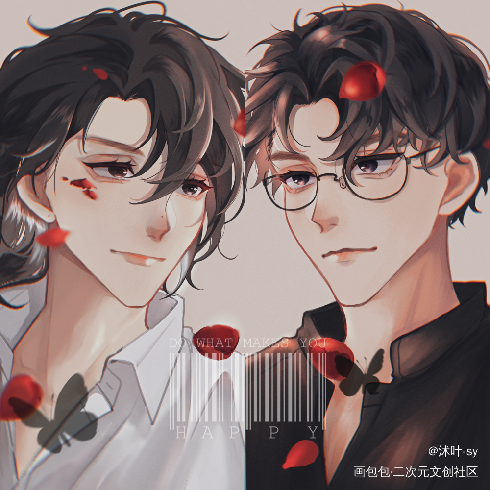 Renaissance🌹_我只喜欢你的人设自习周自珩夏习清板绘涂手绘稚楚绘画绘画作品
